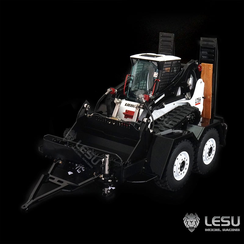 LESU 1/14 hydraulic mechanical model toy Bobcat small skid steer loader dedicated full trailer LS-A0036