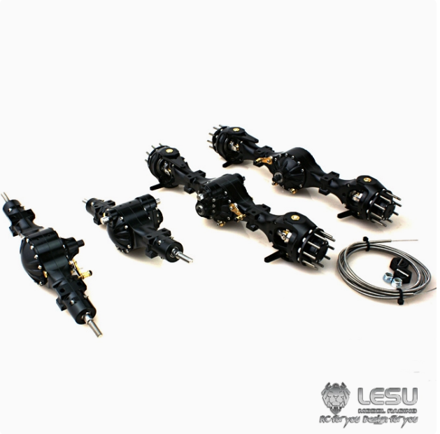 1/14 truck Tamiya tractor axle Q-911 small bridge egg series flange differential lock bridge mud head model LESU