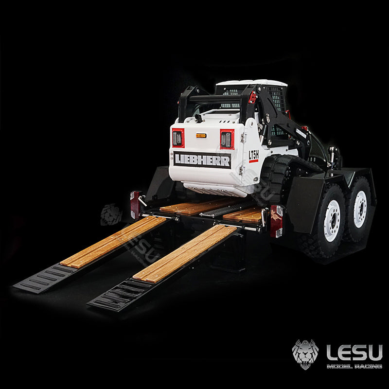 LESU 1/14 hydraulic mechanical model toy Bobcat small skid steer loader dedicated full trailer LS-A0036
