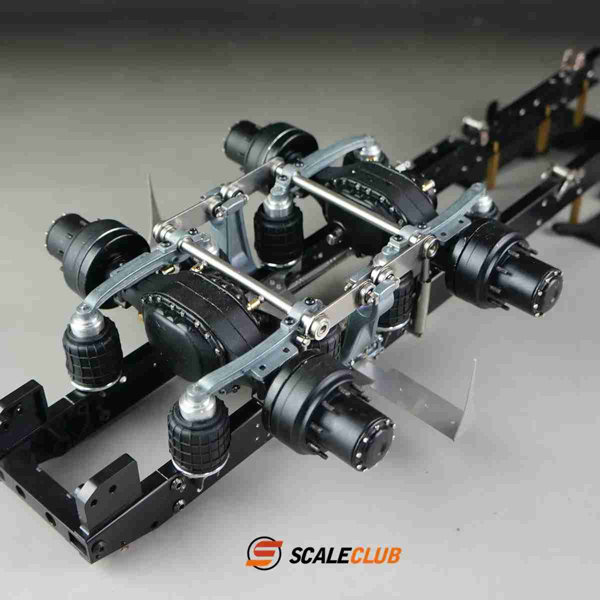 Scaleclub 1/14 Tamiya tractor truck dump truck upgraded single bracket 8 airbag suspension system