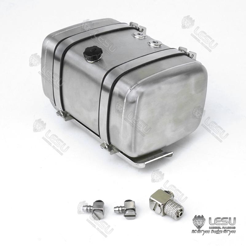 LESU G-6239 1/14 Truck Model 3348 Stainless Steel Flat Simulation Hydraulic Tank Tamiya Truck Universal Upgrade Modification