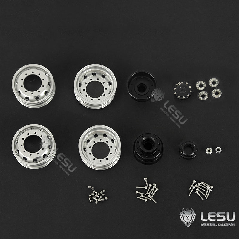 1/14 simulation truck Tamiya tractor trailer metal wheel W-2058 non-powered bearing version wheel LESU