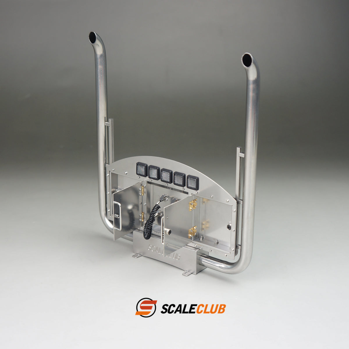 Scaleclub Model VPQ-TY-2 Metal Euro Truck Style Exhaust with Light for Tamiya Lesu 1/14 RC Trailer Truck Model Upgrade DIY Parts