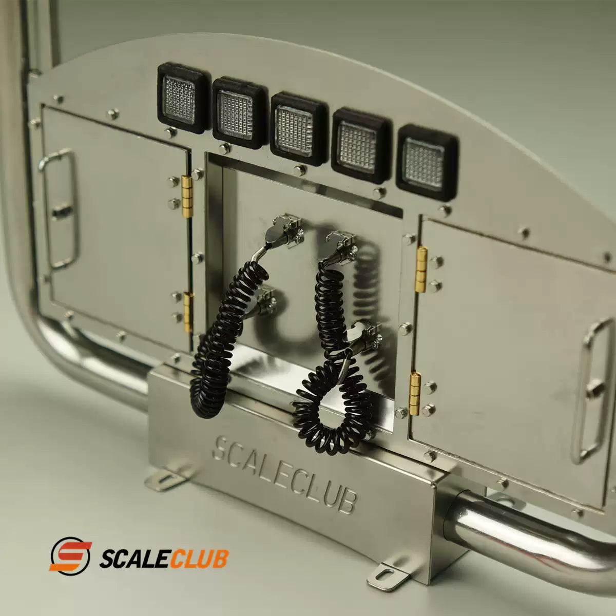 Scaleclub Model VPQ-TY-2 Metal Euro Truck Style Exhaust with Light for Tamiya Lesu 1/14 RC Trailer Truck Model Upgrade DIY Parts