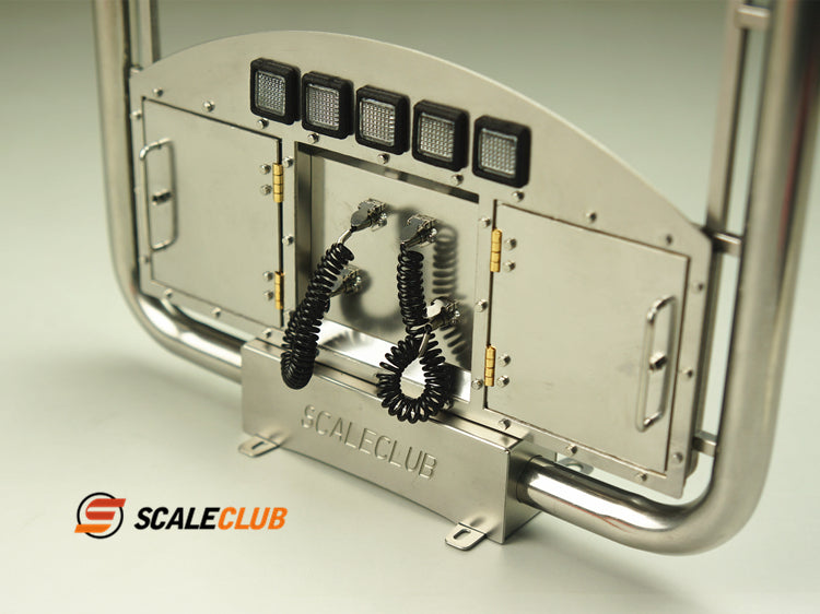Scaleclub Model VPQ-TY-2 Metal Euro Truck Style Exhaust with Light for Tamiya Lesu 1/14 RC Trailer Truck Model Upgrade DIY Parts
