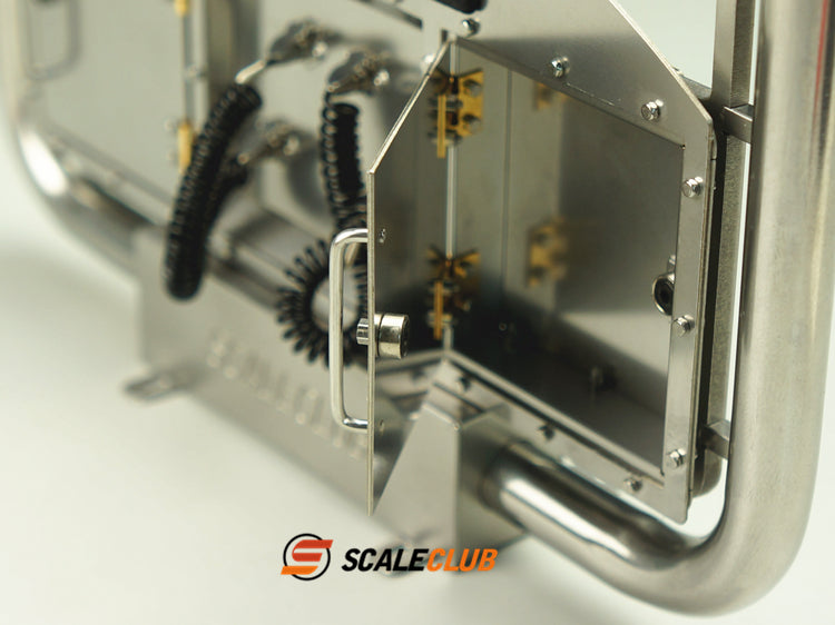 Scaleclub Model VPQ-TY-2 Metal Euro Truck Style Exhaust with Light for Tamiya Lesu 1/14 RC Trailer Truck Model Upgrade DIY Parts