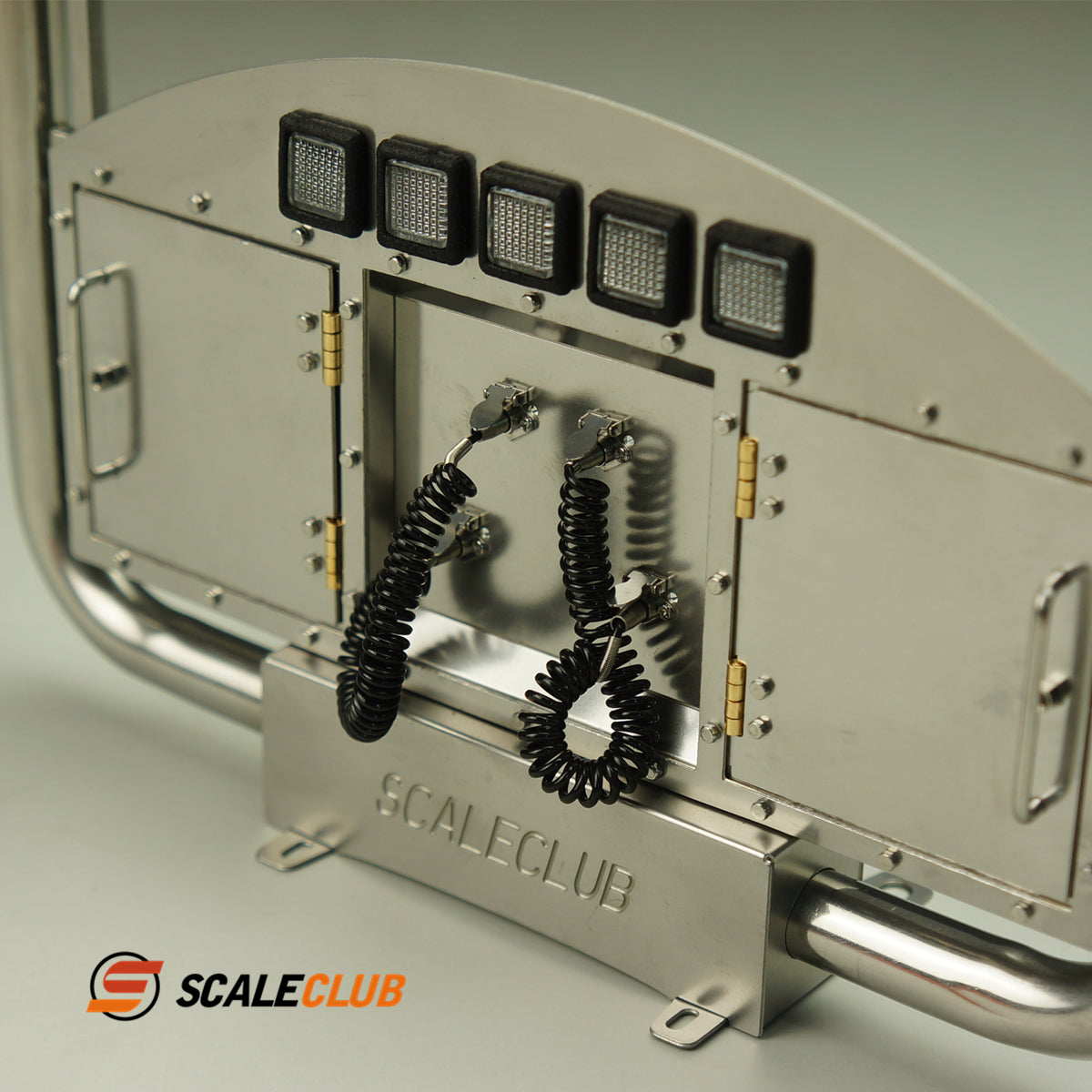 Scaleclub Model VPQ-TY-2 Metal Euro Truck Style Exhaust with Light for Tamiya Lesu 1/14 RC Trailer Truck Model Upgrade DIY Parts