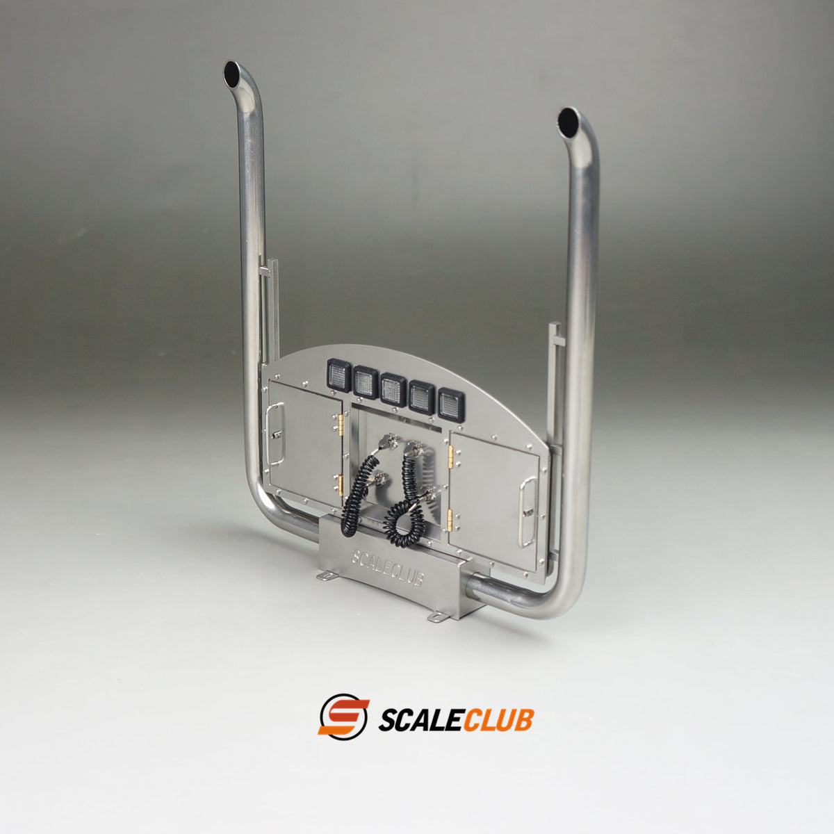 Scaleclub Model VPQ-TY-2 Metal Euro Truck Style Exhaust with Light for Tamiya Lesu 1/14 RC Trailer Truck Model Upgrade DIY Parts