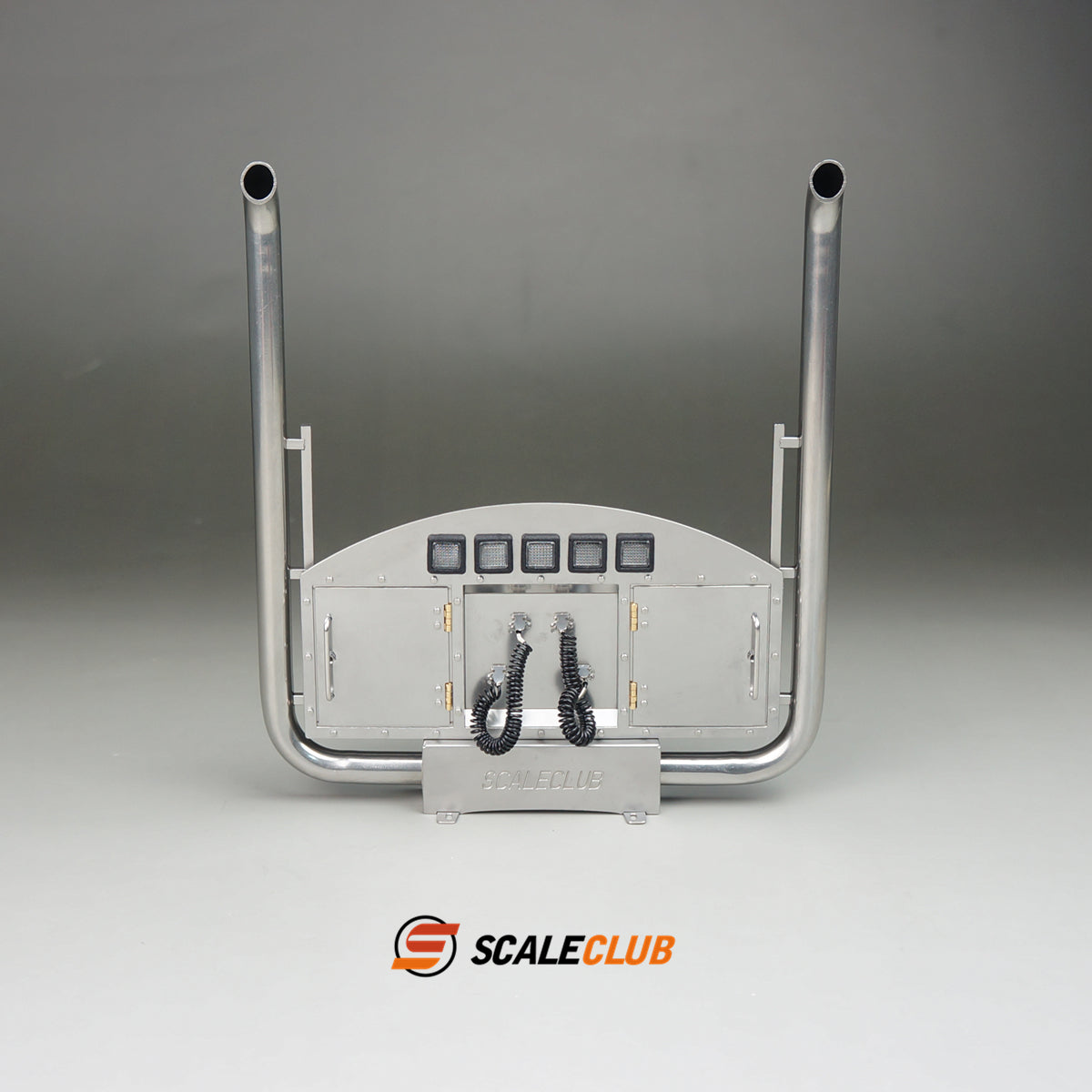 Scaleclub Model VPQ-TY-2 Metal Euro Truck Style Exhaust with Light for Tamiya Lesu 1/14 RC Trailer Truck Model Upgrade DIY Parts
