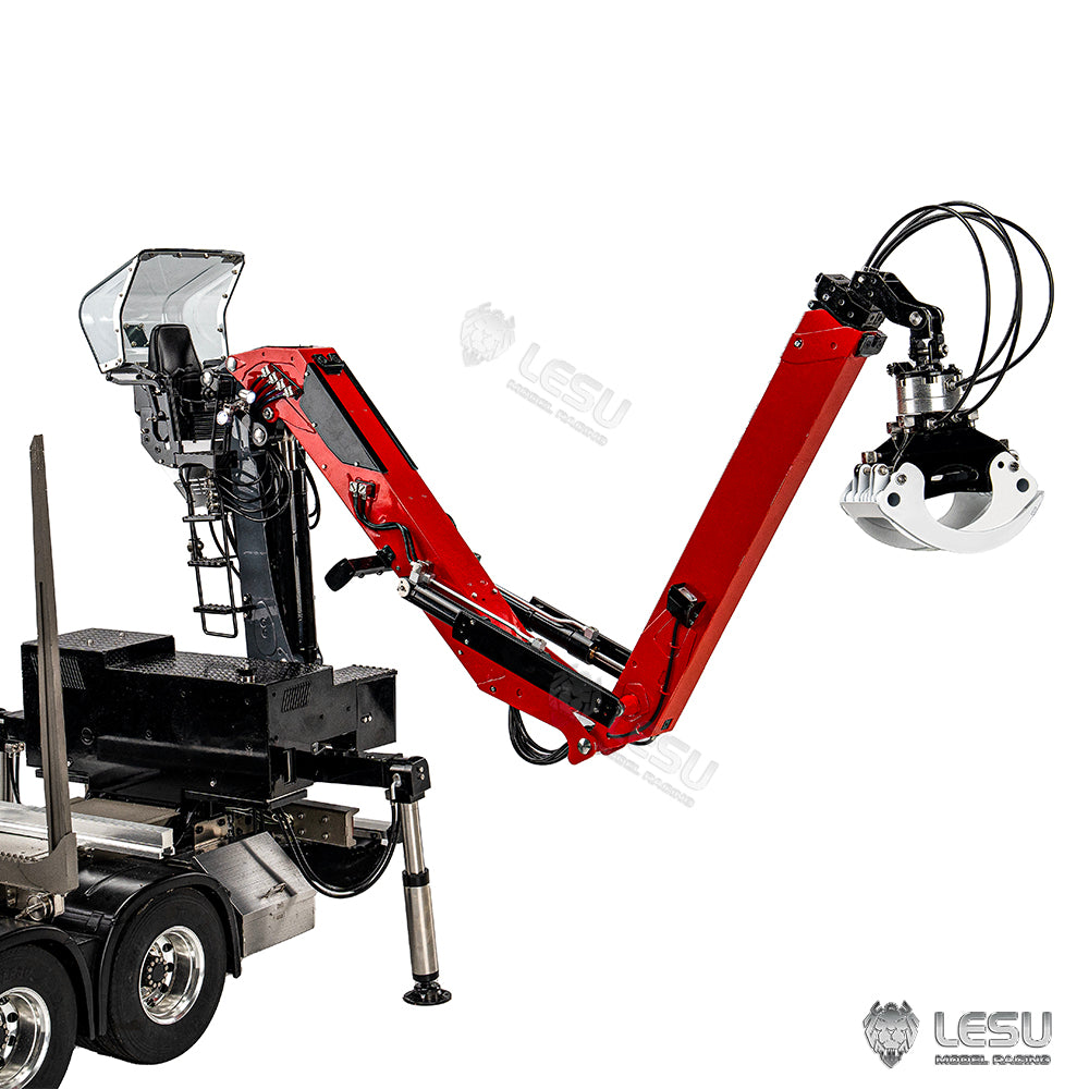 1/14 Truck Tractor Model Hydraulic Truck Crane Timber Crane with Flying Arm LS-A0002 Tamiya 8-way Valve