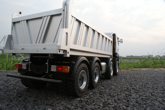 LESU 1/14 Hino Simulation Hydraulic Dump Truck Model Full Drive 8X8 Differential Lock Central Differential