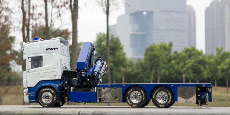 JX Model PK40002EH Truck-Mounted Crane for Tamiya 1/14 RC Hydraulic Construction Machinery Towing Truck Model Upgrade Parts