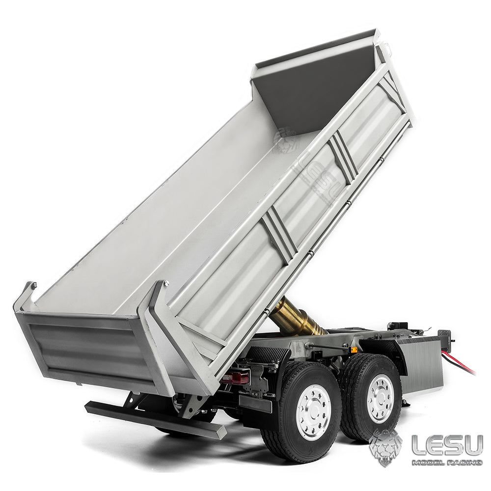 LESU 1/14 dump truck with central hydraulic cylinder lifting CNC bucket LS-A0051-A
