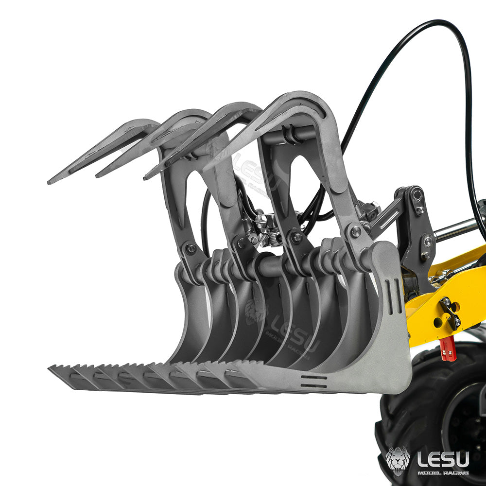 1/14 AT-C0023-B MCL8 Loader Attachment Full Metal Hydraulic Gripper LESU