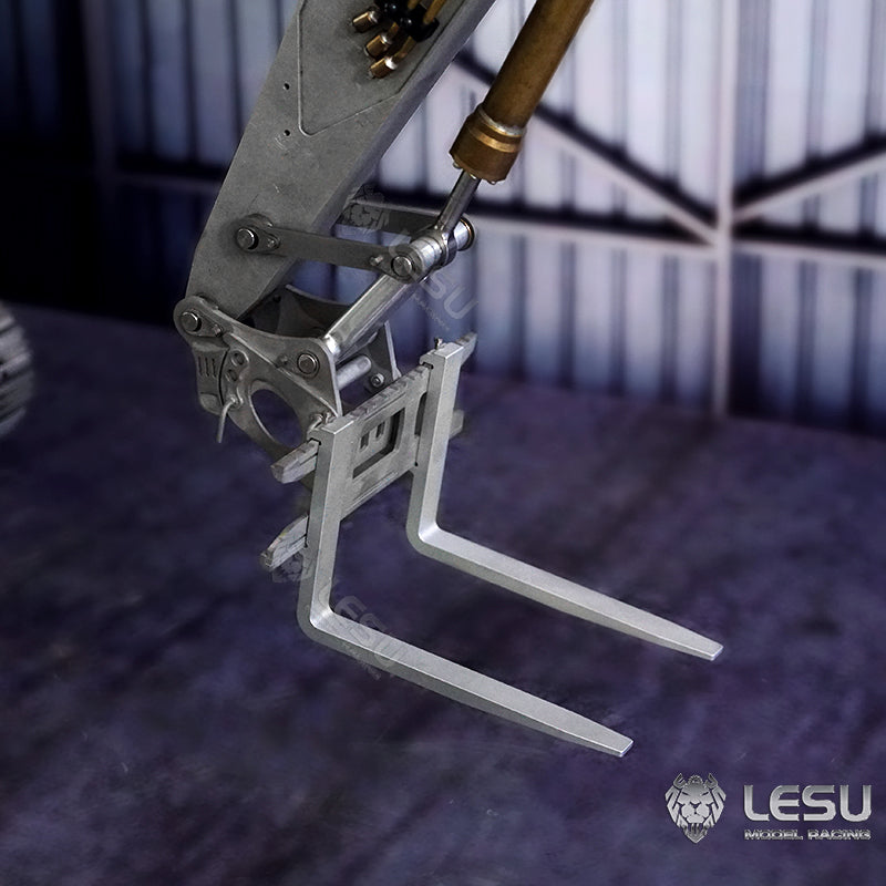 LESU 1/14 simulation hydraulic excavator PC360, wheel excavator, small short tail modified quick change fork attachment