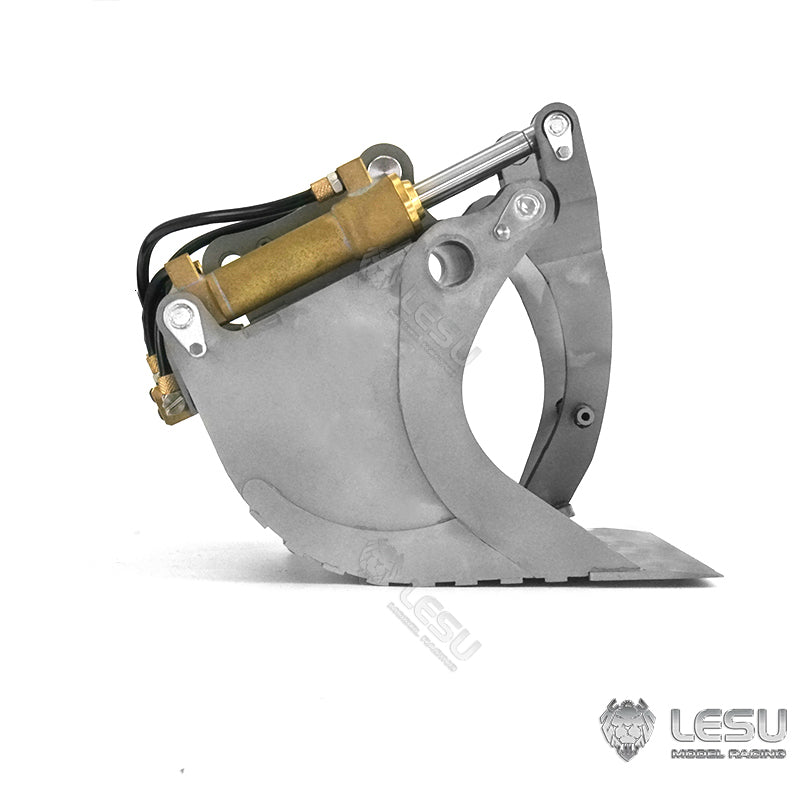 LESU 1/14 simulation hydraulic excavator PC360, wheel excavator, small short tail modified quick change hydraulic grab bucket attachment