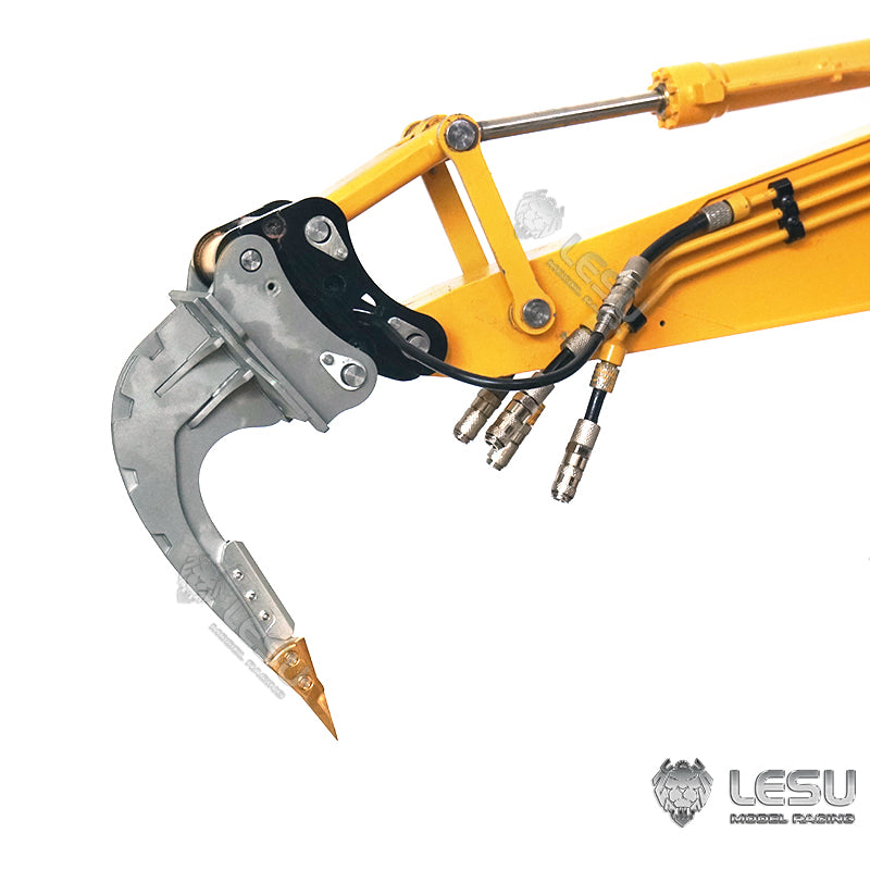 LESU 1/14 simulation hydraulic excavator PC360, wheel excavator, small short tail modified quick-detachable metal curved blade ripper attachment