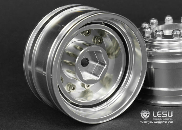 1/14 trailer aluminum alloy wheel Maersk trailer wheel model accessories W-2043-D wide wheel LESU