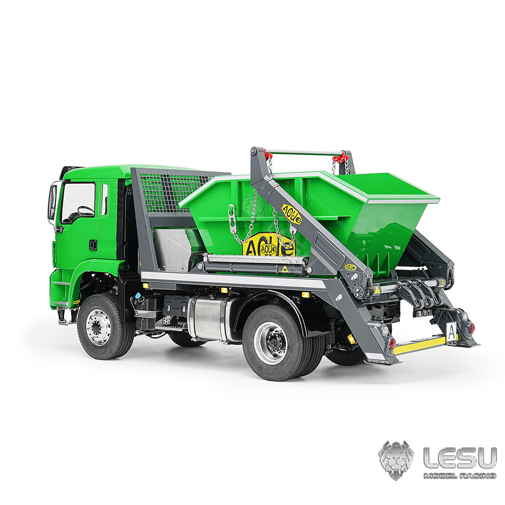 LESU 1/14 Truck 4*4 Hydraulic 4 Valve Rocker Tipper Loader High-end Neat Integrated Welded Copper Pipe
