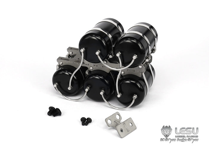 LESU G-6120 1/14 Truck Model Simulation Metal Gas Tank Accessories Tamiya Traction Truck Mud Truck Upgrade Modification or DIY
