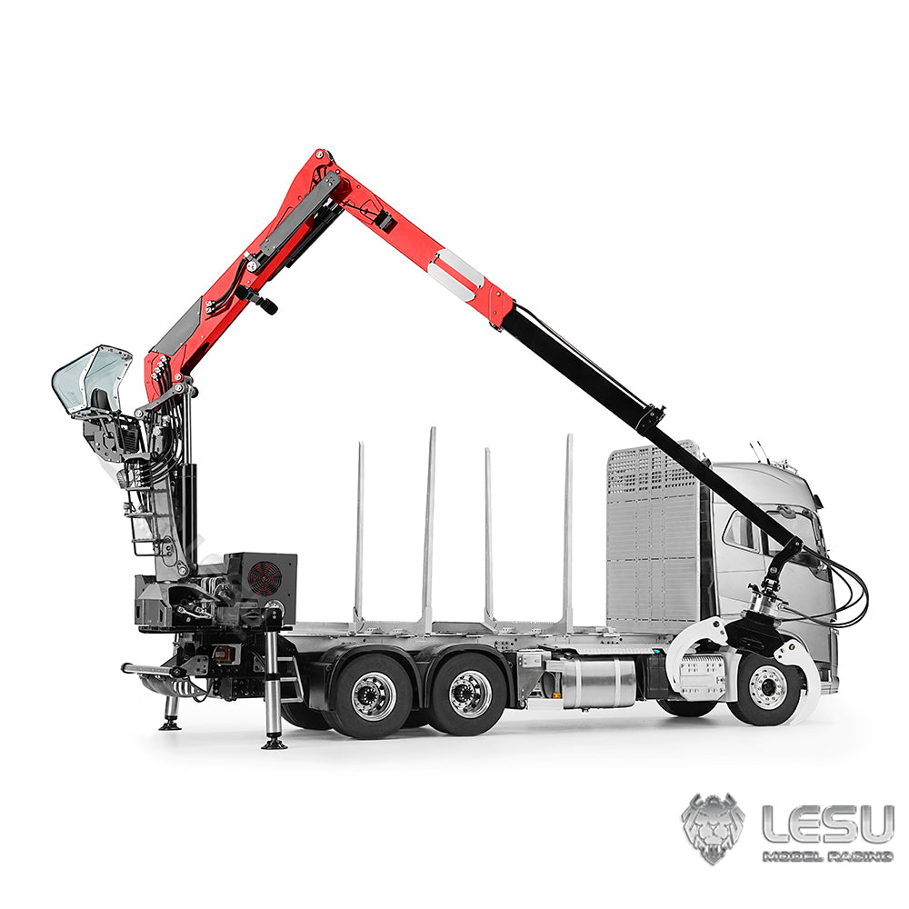 LESU 1/14 truck model FH16 6*6 timber crane complete vehicle without cab Tamiya timber truck