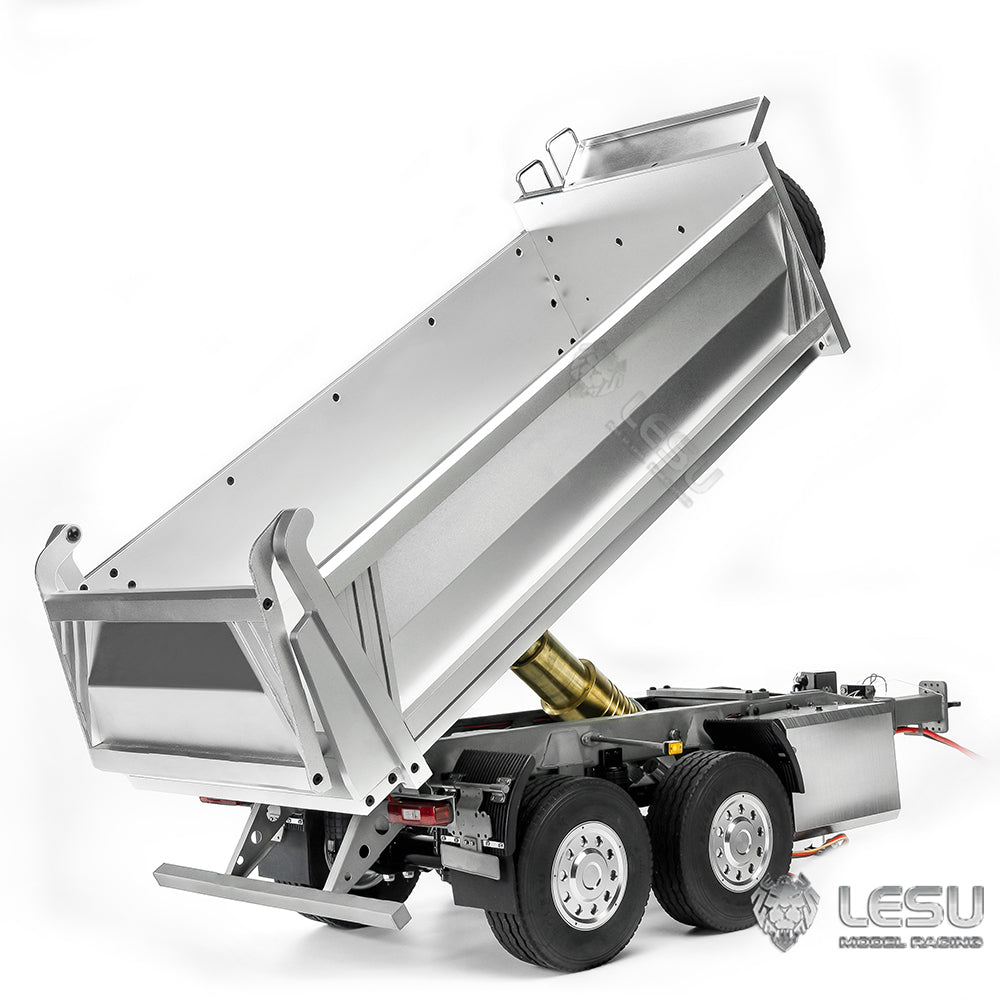 LESU 1/14 full trailer dump truck trailer CNC bucket center hydraulic cylinder lifting LS-A0051-C