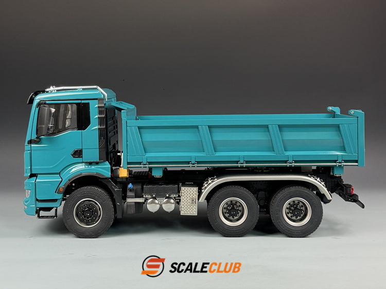 SCALECLUB 1/14 MAN TGS Mud Head Three-way Hydraulic Dump Full Metal Remote Control Truck Model