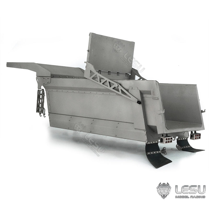LESU 1/14 Tamiya truck remote control model toy hydraulic front cylinder 8*8 dump truck modified metal container