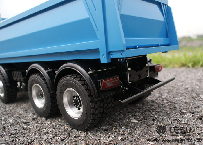 LESU 1/14 Tamiya MAN 8X8 full drive with differential lock bridge central differential hydraulic dump truck model