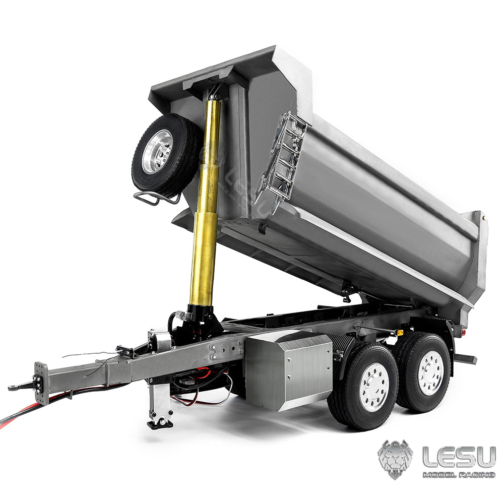 LESU 1/14 remote control toy model full trailer dump truck front hydraulic cylinder lifting U bucket LS-A0051-D