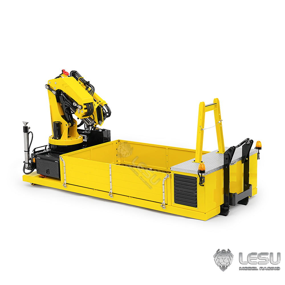 LESU 1/14 Truck 8X8 Roll-on/Roll-off Truck Upgrade Kit Fully Unloaded 7-Valve Truck-mounted Crane Ballast Bucket Assembly