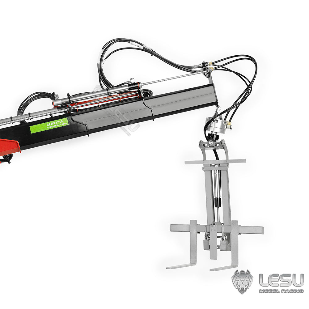 LESU 1/14 Truck Remote Control Model Metal Toy Hydraulic Truck Crane Folding Fork LS-A0048