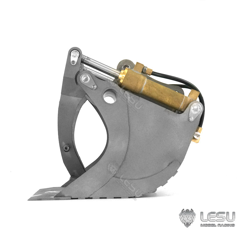 LESU 1/14 simulation hydraulic excavator PC360, wheel excavator, small short tail modified quick change hydraulic grab bucket attachment