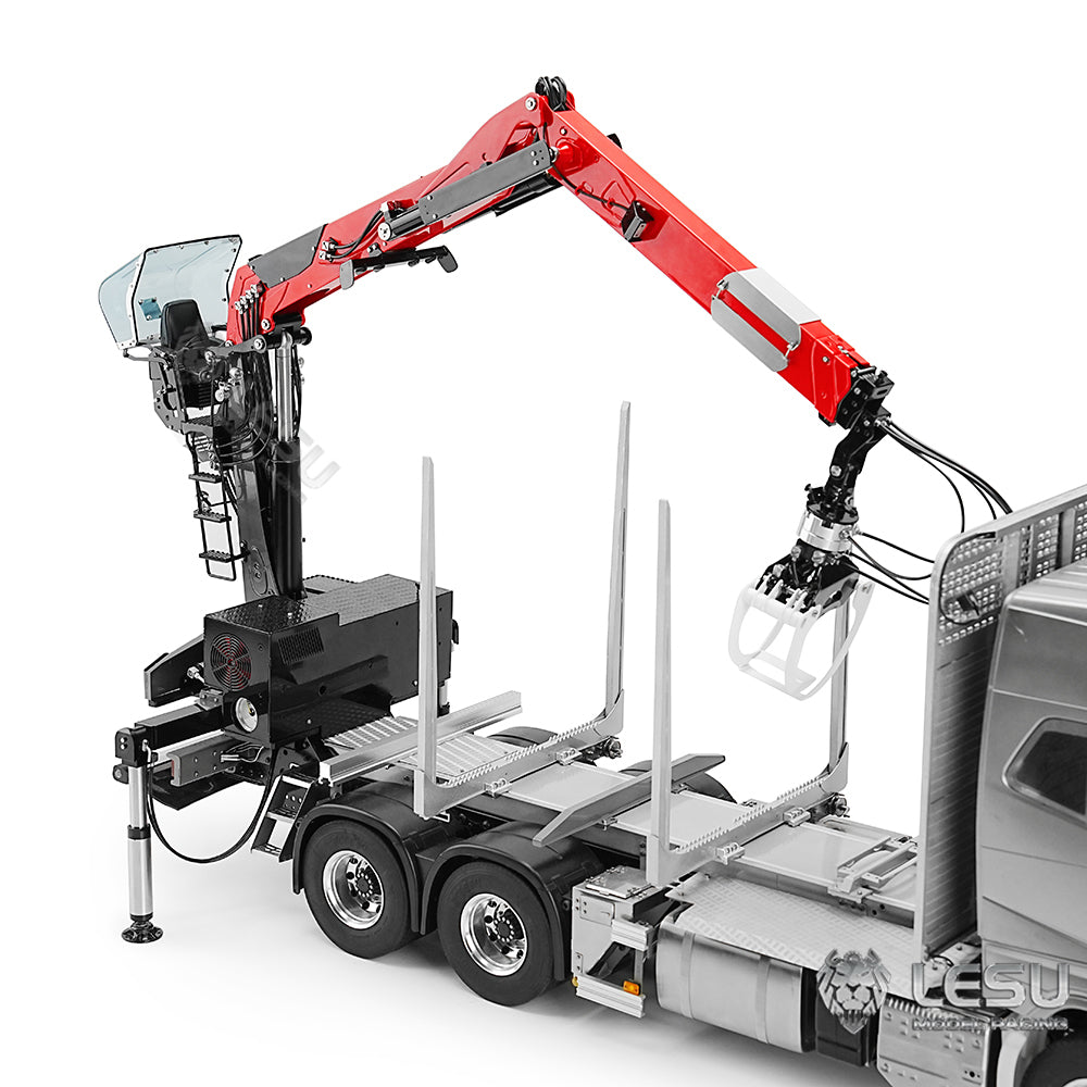 LESU 1/14 truck model FH16 6*6 timber crane complete vehicle without cab Tamiya timber truck