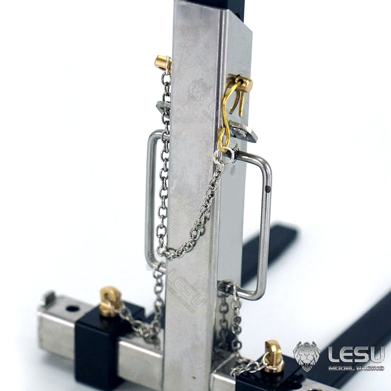 LESU 1/14 simulation remote control model toy truck crane manual balance metal plate fork attachment
