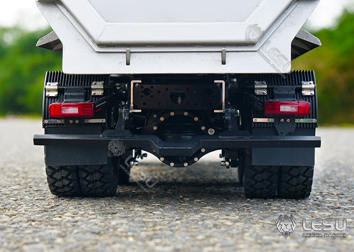 LESU 1/14 Truck Model Volvo 6*6 Three-axle Metal Axle Front Multi-stage Cylinder U-bucket Dump Truck