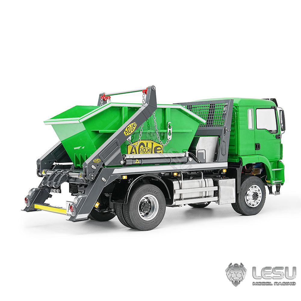 LESU 1/14 Truck 4*4 Hydraulic 4 Valve Rocker Tipper Loader High-end Neat Integrated Welded Copper Pipe