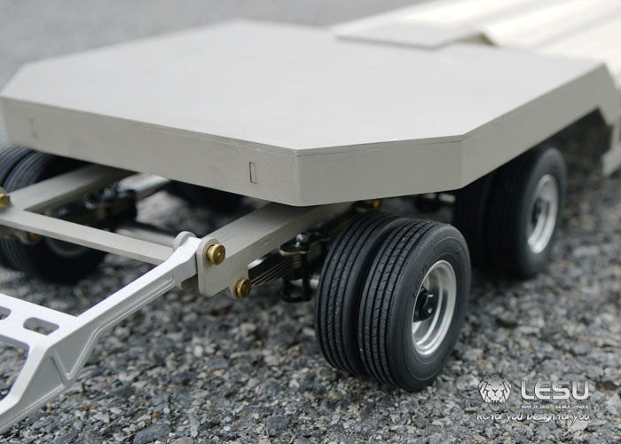 LESU 1/14 Tamiya tractor truck dump truck metal small wheel full trailer engineering trailer LS-A0001