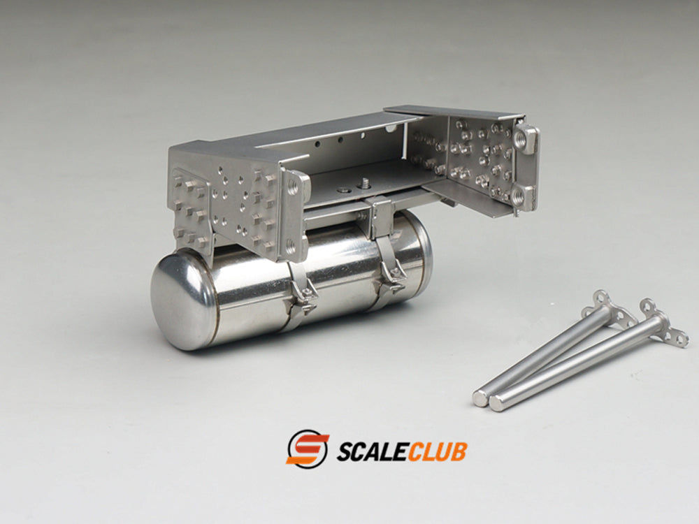 Scaleclub Model Metal Rear Gas Tank Tail Beam WLHQG-TY-1 for 1/14 RC Truck Trailer Truck Dump Truck Model Toy Upgrade DIY Parts