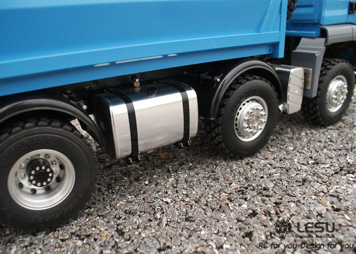 LESU 1/14 Tamiya MAN 8X8 full drive with differential lock bridge central differential hydraulic dump truck model