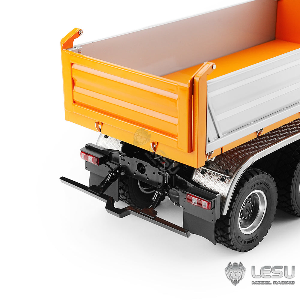 LESU 1/14 Truck Remote Control Model Metal Hydraulic Three-Way Bucket Truck Crane Dump Truck Spray Paint 3348 3363