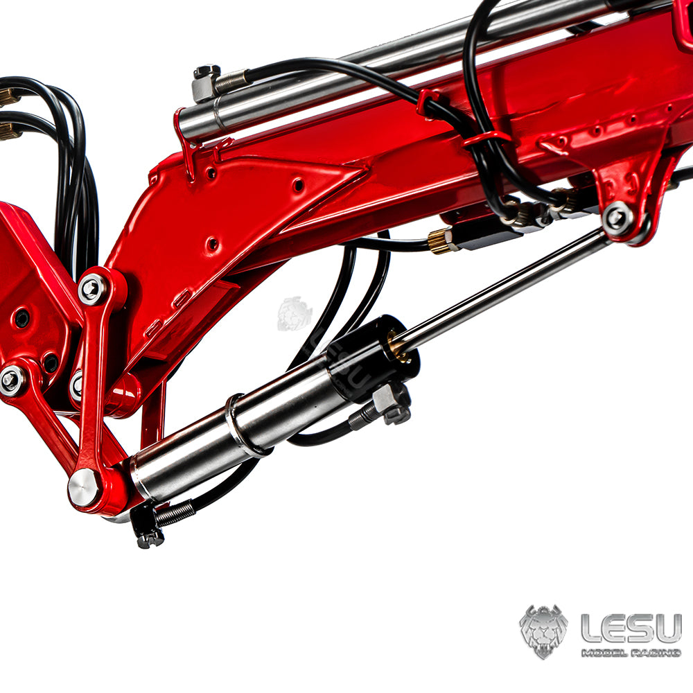 LESU 1/14 Tamiya tractor truck remote control model with crane upgrade parts and auxiliary crane full metal flying arm