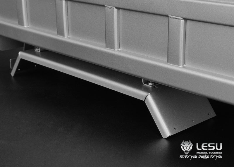 LESU 1/14 Tamiya hydraulic dump truck bucket Chinese style compartment stainless steel square bucket LS-20130011-D