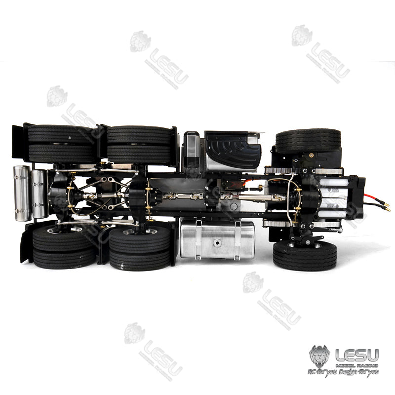 LESU 1/14 Tamiya Truck Toy 3363 1851 Tractor Full Metal 6X6 Chassis
