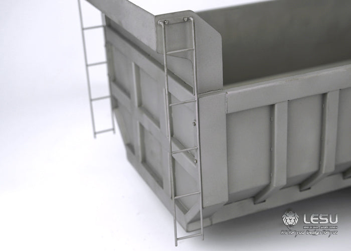 LESU 1/14 Tamiya Truck Model 8X8 Center Cylinder Dump Truck Bucket Stainless Steel Bucket LS-A0003