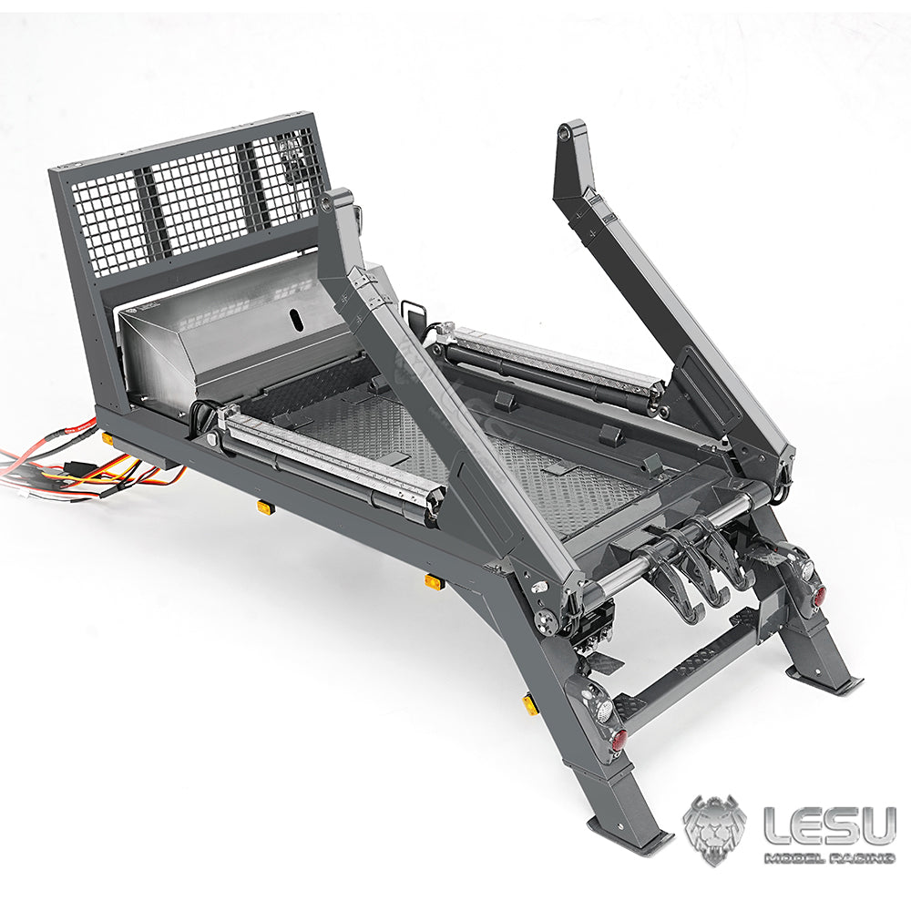 LESU 1/14 Truck 4*4 Hydraulic 4 Valve Rocker Tipper Loader High-end Neat Integrated Welded Copper Pipe
