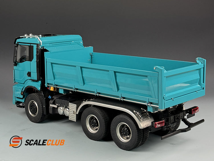 SCALECLUB 1/14 MAN TGS Mud Head Three-way Hydraulic Dump Full Metal Remote Control Truck Model