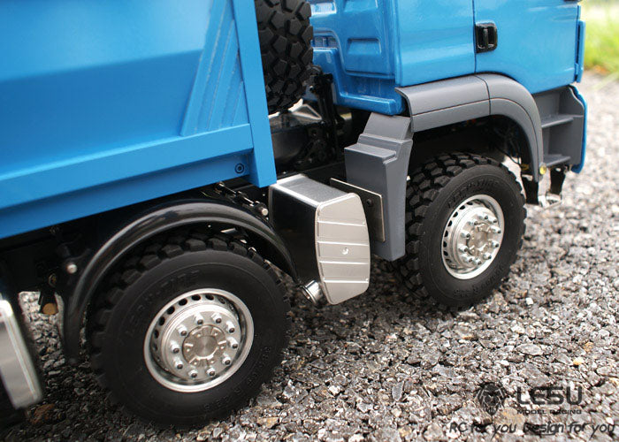 LESU 1/14 Tamiya MAN 8X8 full drive with differential lock bridge central differential hydraulic dump truck model