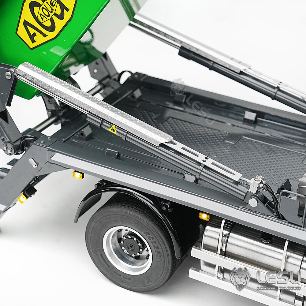 LESU 1/14 Truck 4*4 Hydraulic 4 Valve Rocker Tipper Loader High-end Neat Integrated Welded Copper Pipe
