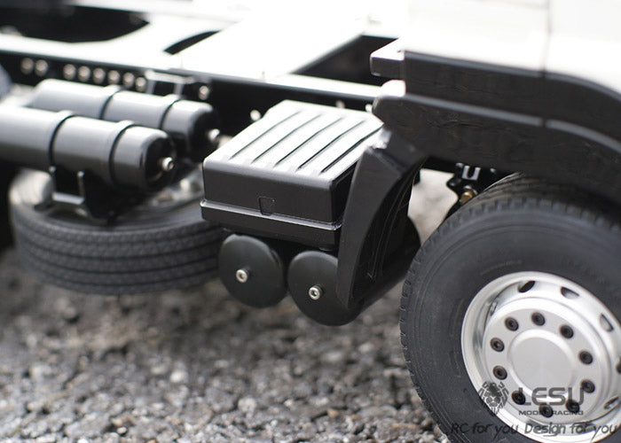 LESU 1/14 Tamiya Hino tractor truck model 6X4 tractor metal chassis modified car